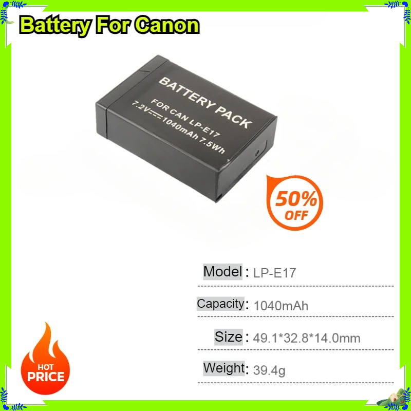 New 1040mAh LP-E17 Battery for - Canon Camera Eos R50 ulasan dan harga
