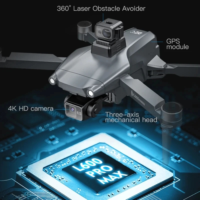 L600 PRO MAX GPS Drone Profess - Drone Lidar ulasan dan harga